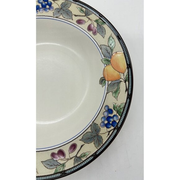 Mikasa Intaglio Garden Harvest Soup Bowl 9 3/8" CAC29 Pears Grapes - Picture 2 of 9